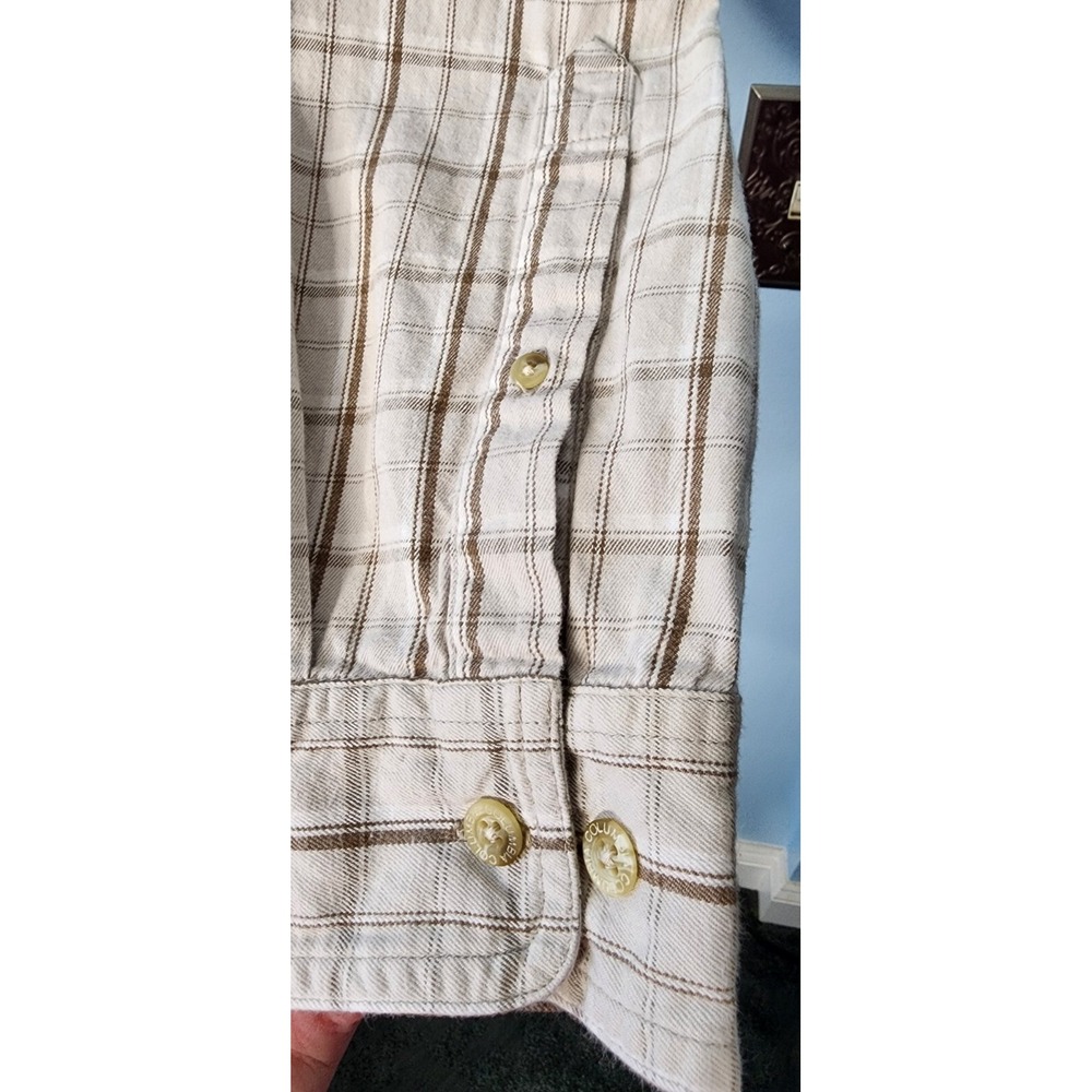 Columbia Sportswear Men's Shirt XL L/S Button Down Tan Plaid Check‎ 100% Cotton - Picture 5 of 11